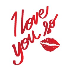 i love you so lettering
