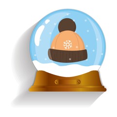 winter hat snow globe