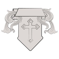 Obraz premium cross with banner