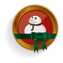 snowman button