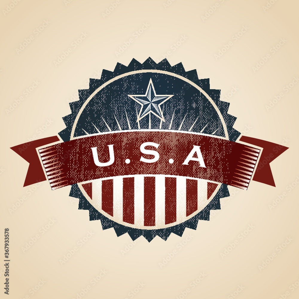 Wall mural usa badge