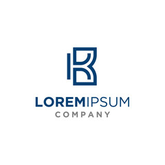 Initial Letter BK KB B K logo design for Law, Office, Property, and other business company