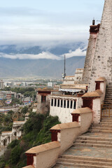 View of the Lhasa cityscape from Potala Palace in Tibet, China