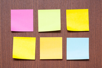 Collection of colored adhesive notes

