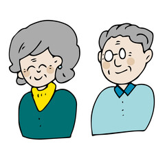 高齢者の女性と男性