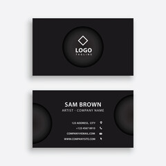 Minimal Business card template design.  Vector ilustration