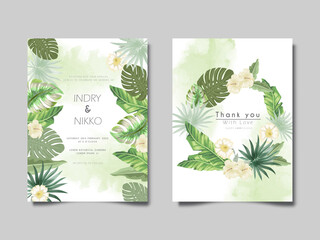 beautiful and elegant floral wedding invitation cards