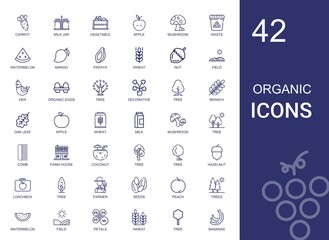 organic icons set
