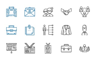 businessman icons set