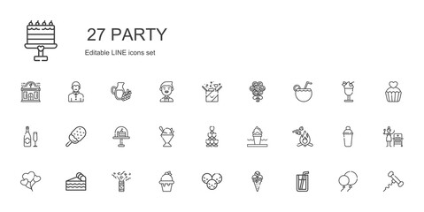 party icons set
