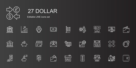 Fototapeta na wymiar dollar icons set