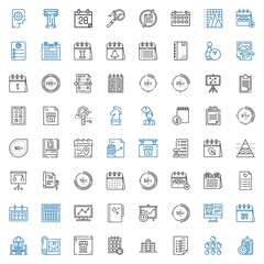 plan icons set