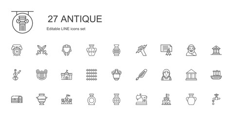 antique icons set