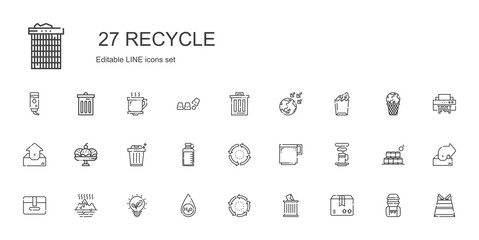recycle icons set