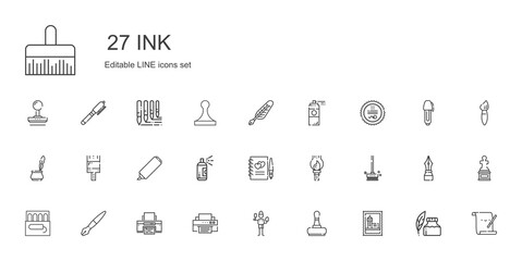 ink icons set