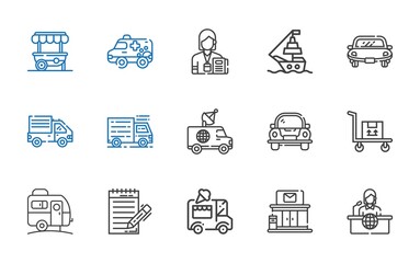 van icons set