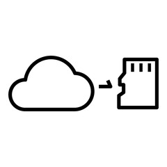 Cloud to hardisk icon
