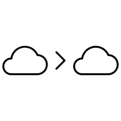 Cloud transfer data icon