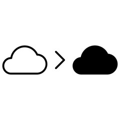 Cloud transfer data icon