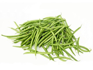 legumes of green beans isolated on white