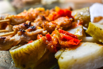 food, delicious, taichan, meal, healthy, plate, dish, fresh, sate, gourmet, lunch, vegetable, satay chicken, satay taichan, taichan satay, sate taichan, tasty, indonesian, chicken, dinner, cuisine, in