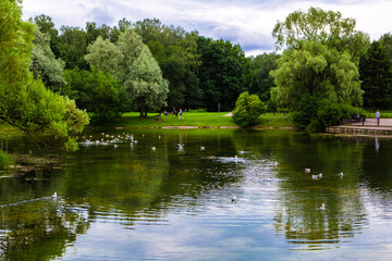 Fototapeta na wymiar Pond in the city Park