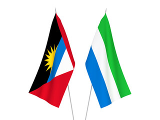 Sierra Leone and Antigua and Barbuda flags