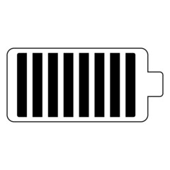 battery life design perfect stroke vector illustration black and white icon