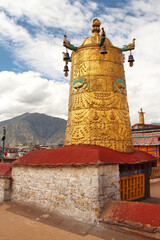 Gilded bell at Jokhang Temple in Lhasa, Tibet, China