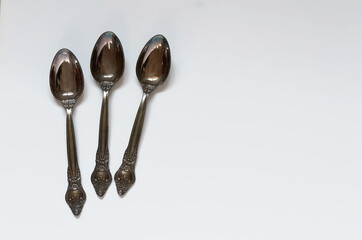 vintage spoon on white background