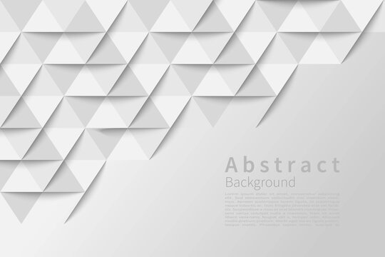 Triangle Geometric Background. 3D paper concept. Vector Design.