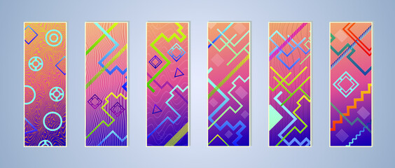Abstract modern background. Geometric shapes and lines. Colorful gradient vector texture