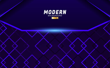 Obraz premium modern premium blue vector background banner design with blue line.Overlap layers with paper effect on geometric textured background. Template vector.