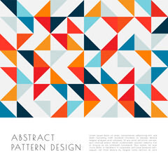 Abstract triangle pattern shape design magazine cover style with space for text
