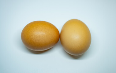 
Two eggs prepared for cooking