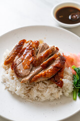 Roasted duck on rice