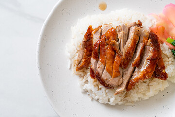Roasted duck on rice