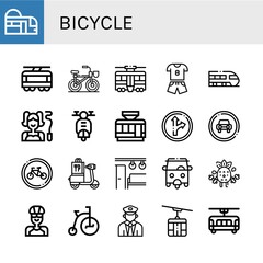 Set of bicycle icons