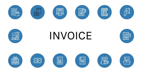 invoice icon set