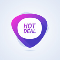 Vector Abstract Modern Hot Deal Label