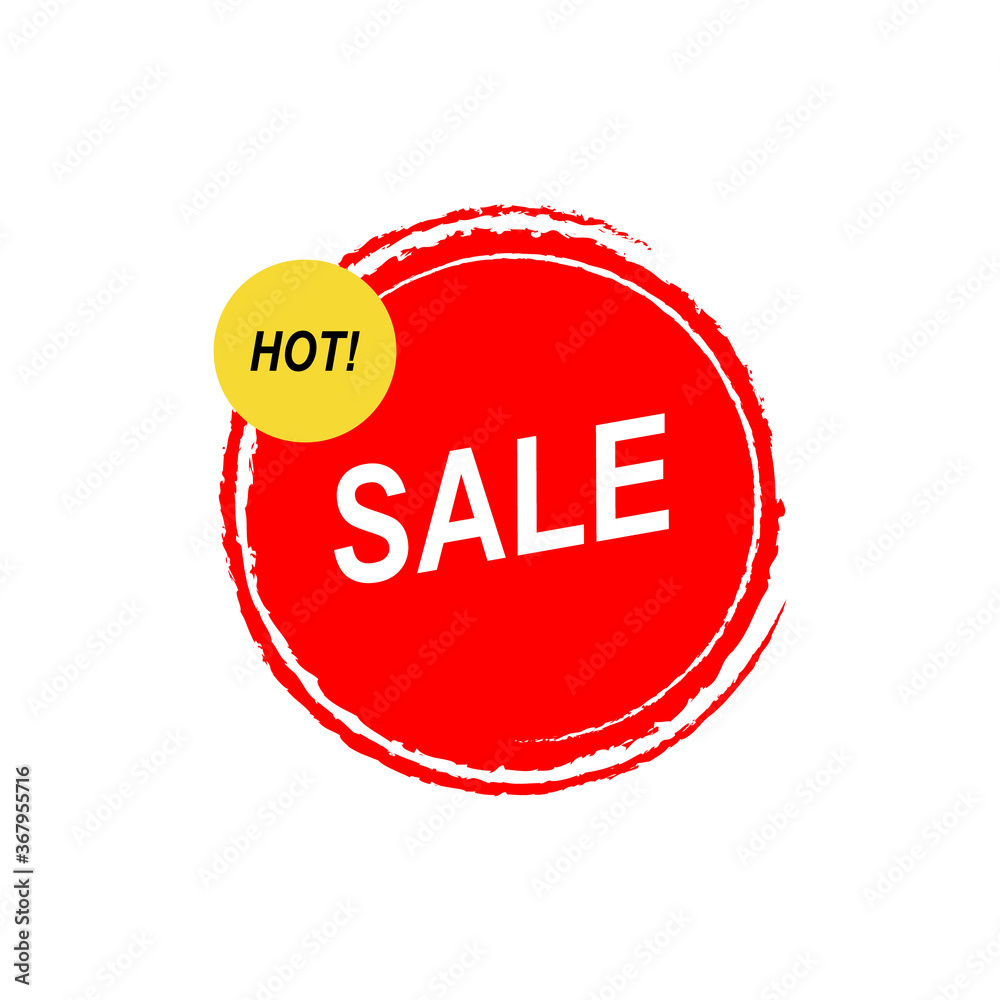 Sticker vector rough brushed hot sale label