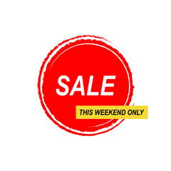 Vector Rough Brushed Hot Sale This Weekend Only Label