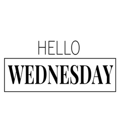 hello wednesday handwritten lettering design vector. Vector illustration