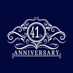 41 years Anniversary logo, luxurious 41th Anniversary design celebration.