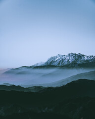 mountain landscape with clouds