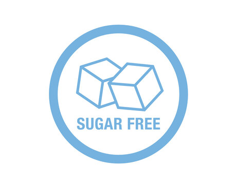 Sugar free icon. Simple sugar free sign icon.   No sugar sign. 