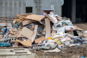 Pile of construction waste
