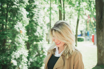 Stylish young blonde woman portrait