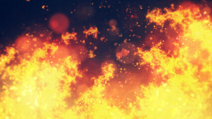 燃え盛る炎の煌めきのイラスト　エフェクト　炎上　背景装飾