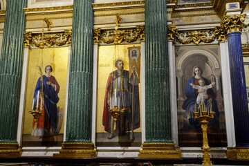 St. Isaac's Cathedral in St. Petersburg. Cathedral of the Monk Isaac of Dalmatia. Russia.